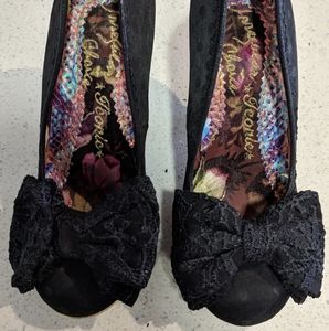 Black Irregular Choice Court Heels